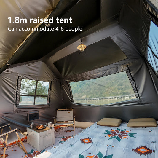 BISINNA One-touch Ridge Type Tent Titanium Glue 3-4 Person Outdoor Automatic Camping Family Tent by Anti Spier