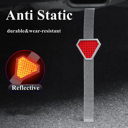 1Pc Auto Anti- Static Metal Strap Car Reflective Warning Electrostatic Strip Vehicle Ground Wire Safety Warning Chain by Anti Spier