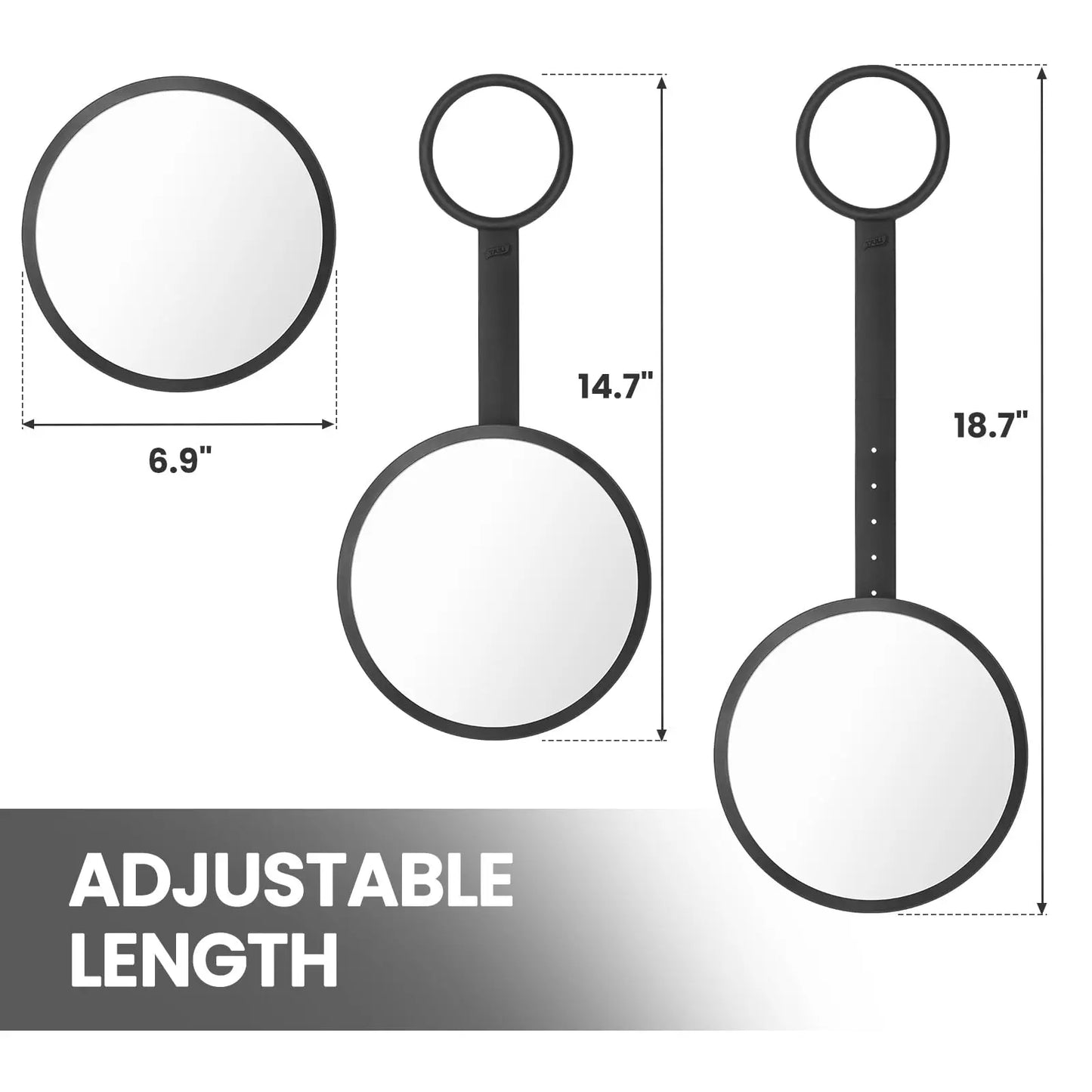 TAILI Shower Mirror Fogless for Shaving, Removable Anti Fog Wall Hanging Mirror for Travel Camping, Shower, Bathroom Mirror by Anti Spier