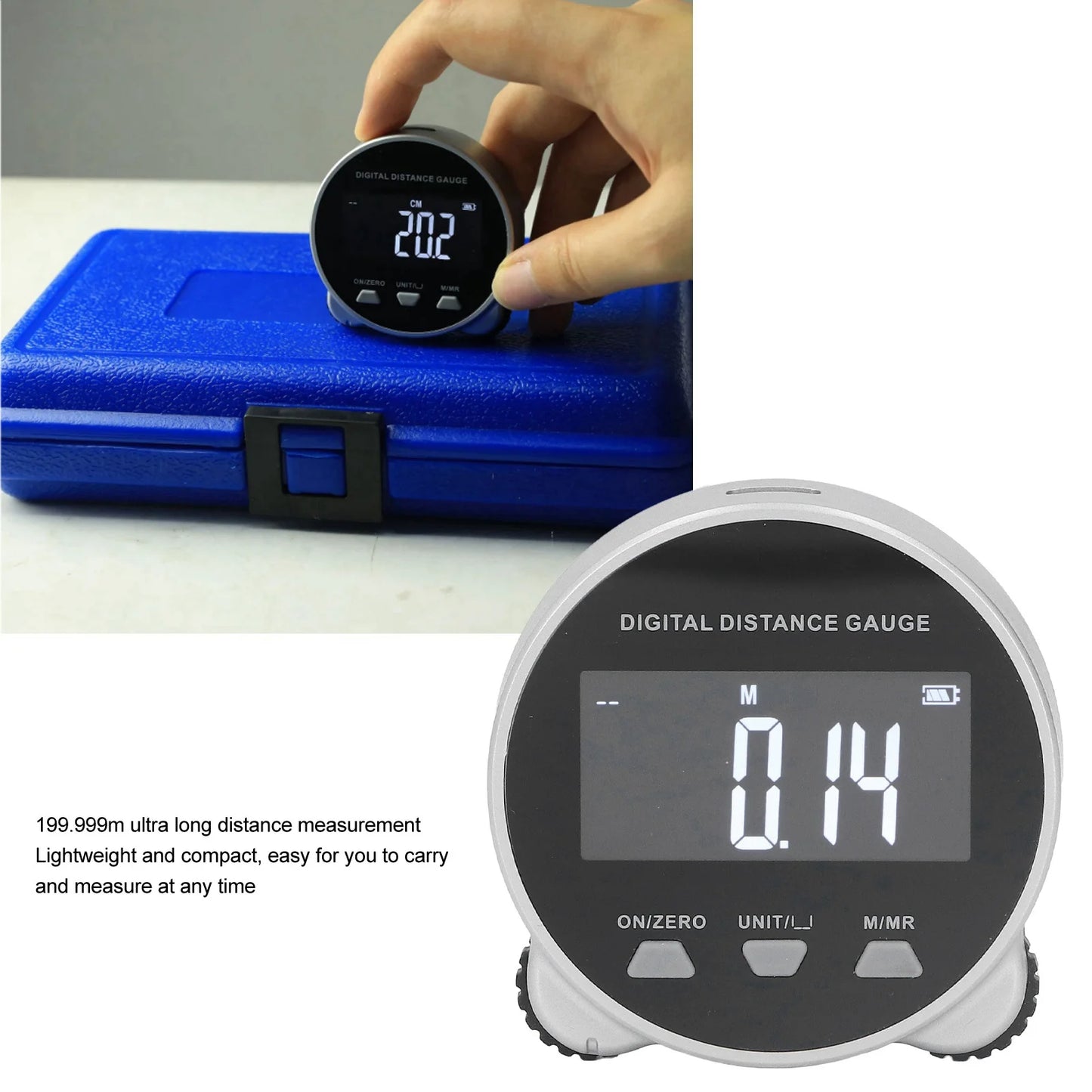 Digital Tape Measure Unit Switchable Portable Multifunctional Long Battery Life Electronic Rolling Ruler for Circle for Curve by Anti Spier