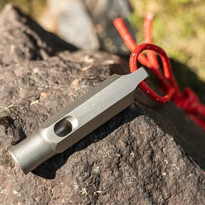 Titanium Whistle Urgent Survival Whistle Safety Tool Survival Gear Ultralight Loud Whistle Hiking Whistle With Lanyard Safety by Anti Spier