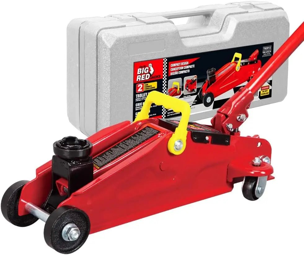 TAM82012 Torin Hydraulic Trolley Service/Floor Jack with Blow Mold Carrying Storage Case, 2 Ton (4,000 lb) Capacity, Red by Anti Spier