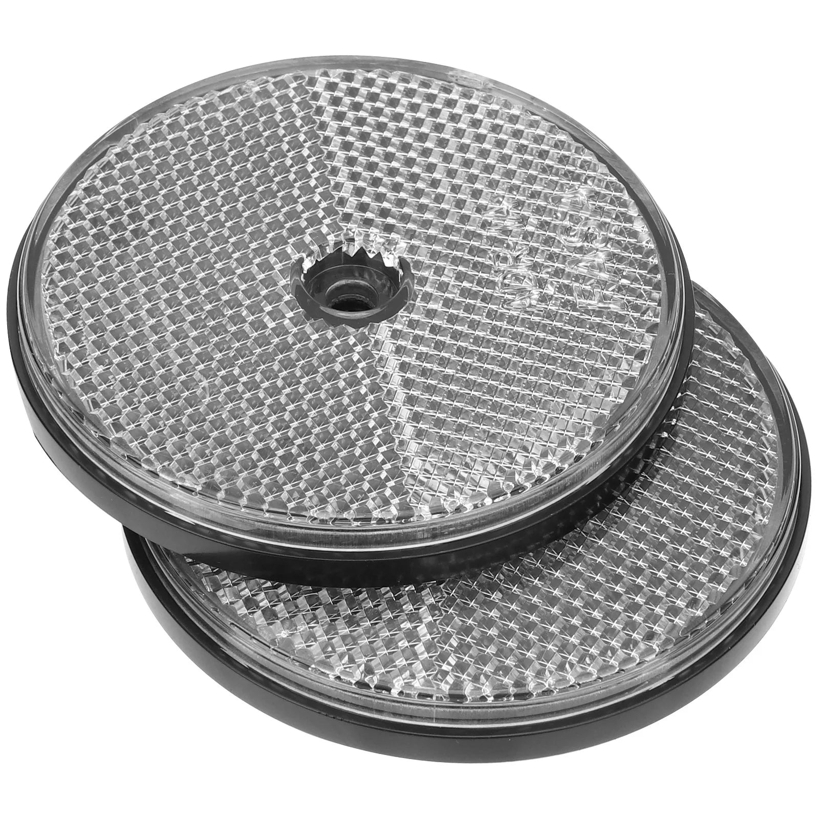 2 Pcs Round Reflector Screw on Automobiles Reflectors for Post Reflective Tape Trailer Trailers Safety Plastic Boats Gate by Anti Spier