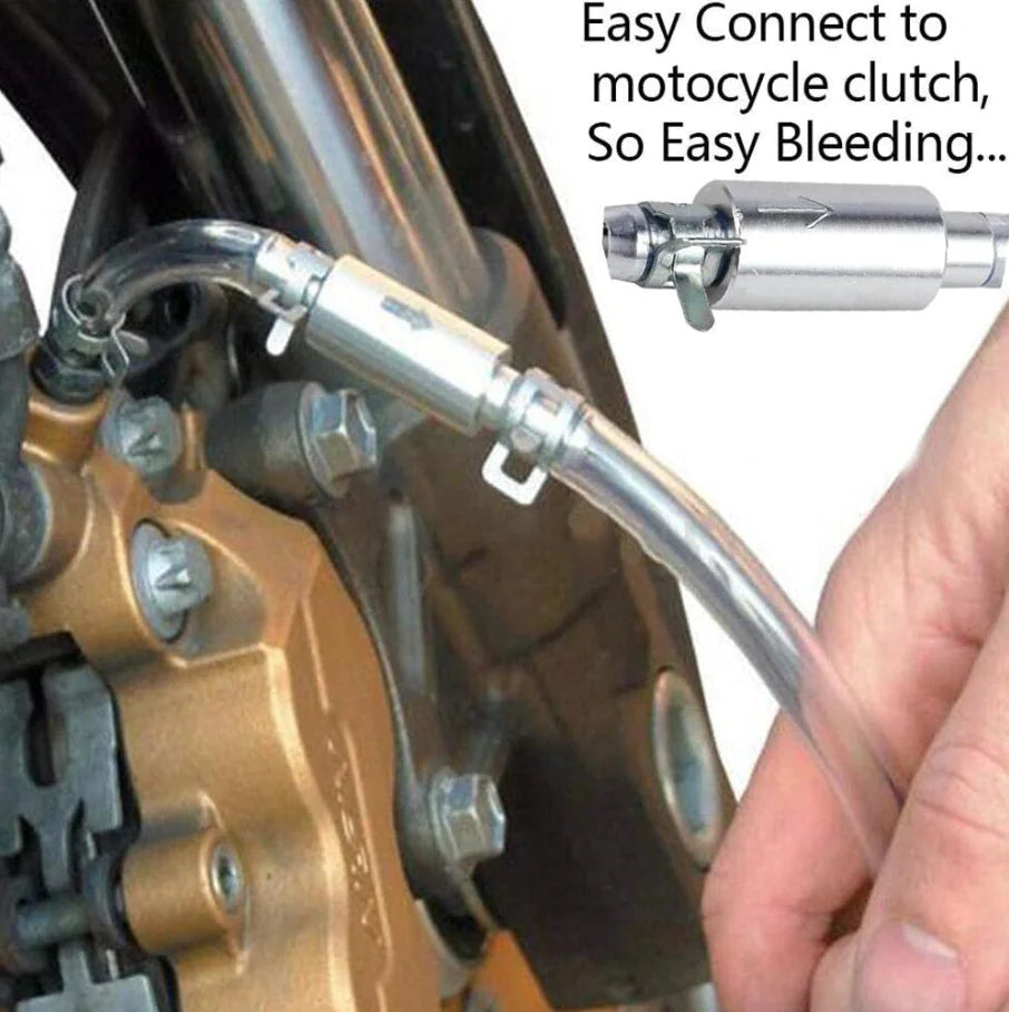 Car Motorcycle Clutch Brake Bleeder Hose One Way Valve Tube Bleeding Tool Set US by Anti Spier