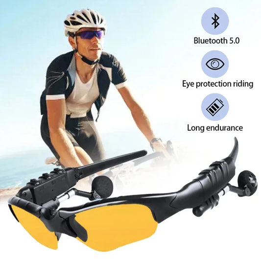 New Smart Bluetooth 5.0 Audio Polarized Sun Glasses Surround Sound Headphones Listen To Music Call Cycling Sunglasses Men Women by Anti Spier