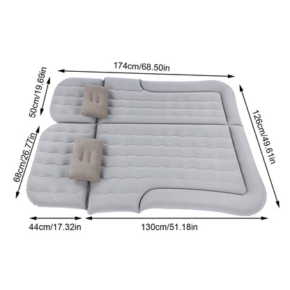 2‑In‑1 Multifunction Inflatable Travel Mattress PVC Flocking Soft Sleeping Rest Cushion for Car SUV by Anti Spier