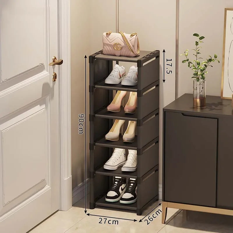 Multi-Layer Stackable Shoe Cabinet Shoes Storage Rack foldable free combination shoe rack For Entry Wall Corner Shoes Shelf by Anti Spier