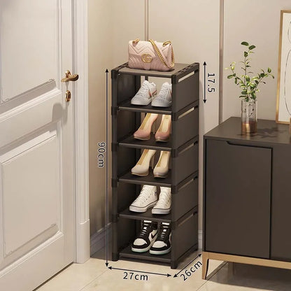 Multi-Layer Stackable Shoe Cabinet Shoes Storage Rack foldable free combination shoe rack For Entry Wall Corner Shoes Shelf by Anti Spier
