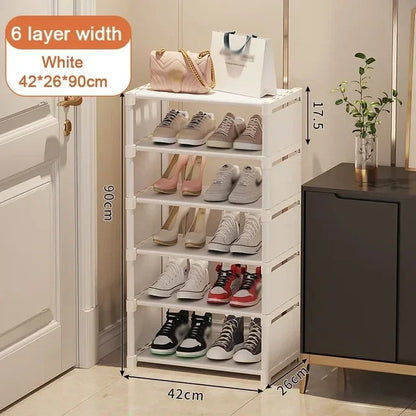 Multi-Layer Stackable Shoe Cabinet Shoes Storage Rack foldable free combination shoe rack For Entry Wall Corner Shoes Shelf by Anti Spier