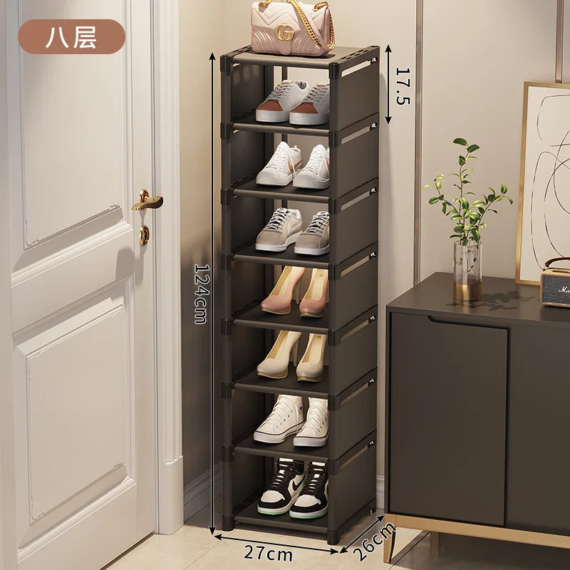 Multi-Layer Stackable Shoe Cabinet Shoes Storage Rack foldable free combination shoe rack For Entry Wall Corner Shoes Shelf by Anti Spier