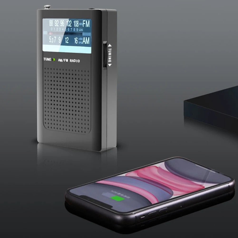 Pocket Radios Built-in Antenna Battery Operated AM FM Radio with Loud Speaker Dual-channel Stereo for Elderly Gifts by Anti Spier