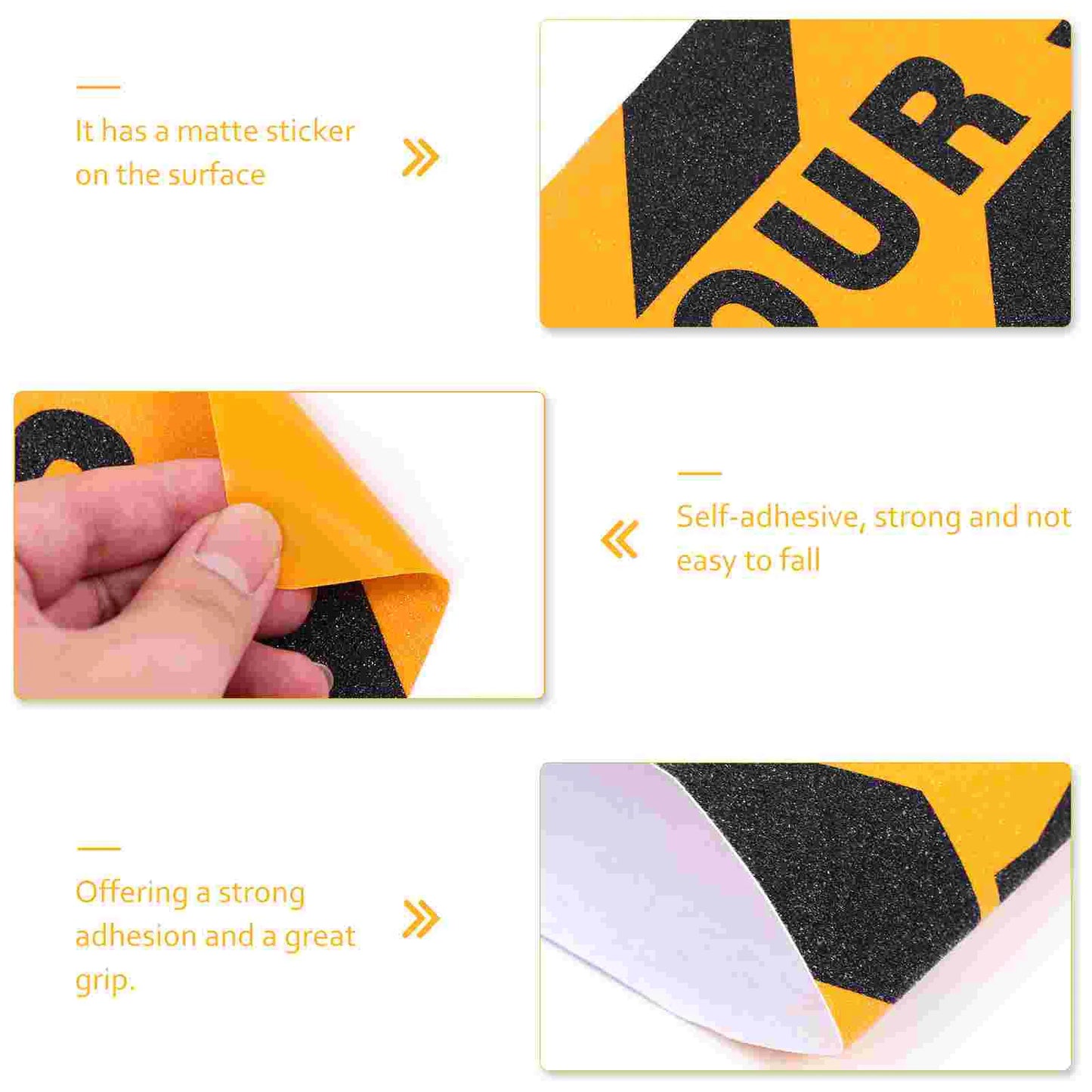 2 Pcs Sticker Red Reflective Tape Warning The Sign Safety Stickers Floor Adhesive Watch Your Step by Anti Spier