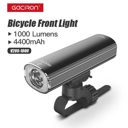 GACIRON Cycling Flash V20S 1000lm Headlight WithTaillight Rechargeable Lamp IPX6 Waterproof Bicycle Front Light Bike Accessories by Anti Spier