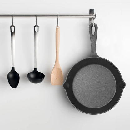 3Pcs Pre-Seasoned Cast Iron Skillet Set 6/8/10in Non-Stick Oven Safe Cookware Heat-Resistant Frying Pan by Anti Spier