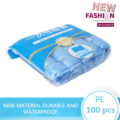 Portable Waterproof Boot Covers Plastic Non-slip Wear Disposable Shoe Covers Overshoes Rain Shoe Covers Mud-proof 1Pack/100 Pcs by Anti Spier