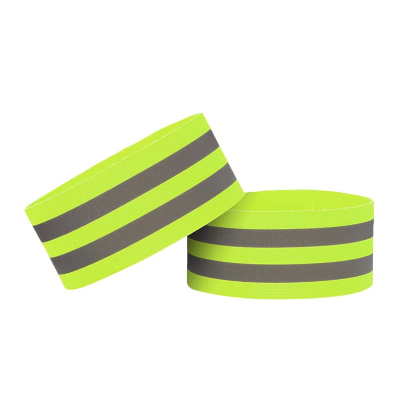 2Pcs Night Running Reflective Arm Bands For Wrist Ankle Leg LED Reflector Armband Night Cycling Safety Light Tape Led Strap by Anti Spier