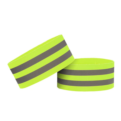2Pcs Night Running Reflective Arm Bands For Wrist Ankle Leg LED Reflector Armband Night Cycling Safety Light Tape Led Strap by Anti Spier