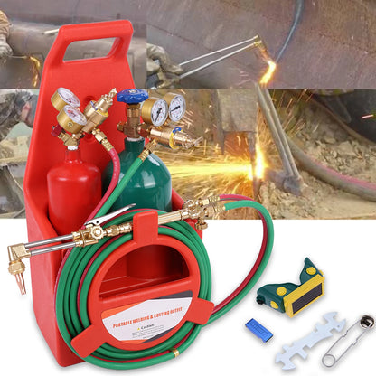 Portable Oxyacetylene Welding And Cutting Torch Kit With Long Pipe Brass Nozzle Welding Cutting Torch Soldering Equipment Kit by Anti Spier