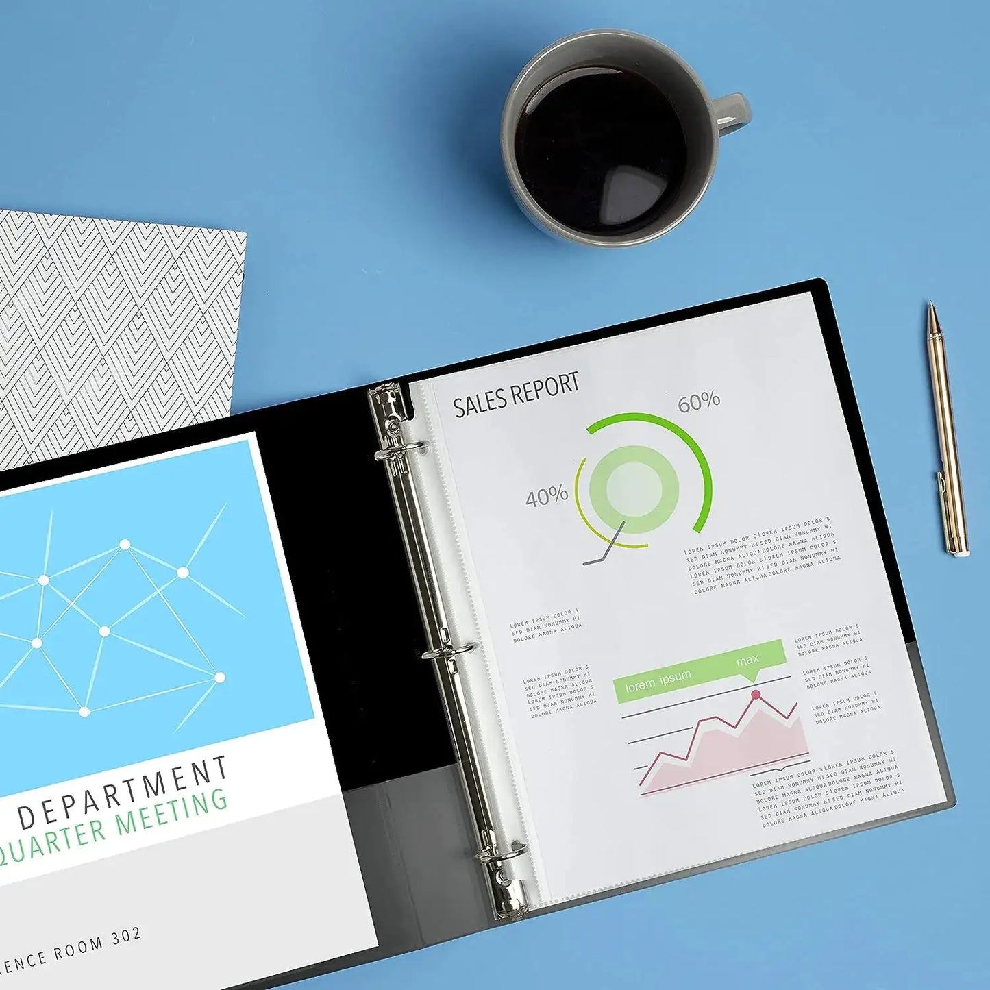 3 Ring Binder- 1" - Blue by Anti Spier