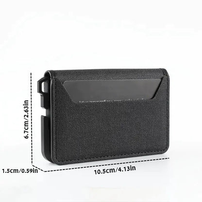 Men's Slim Metal Leather Wallet by Anti Spier