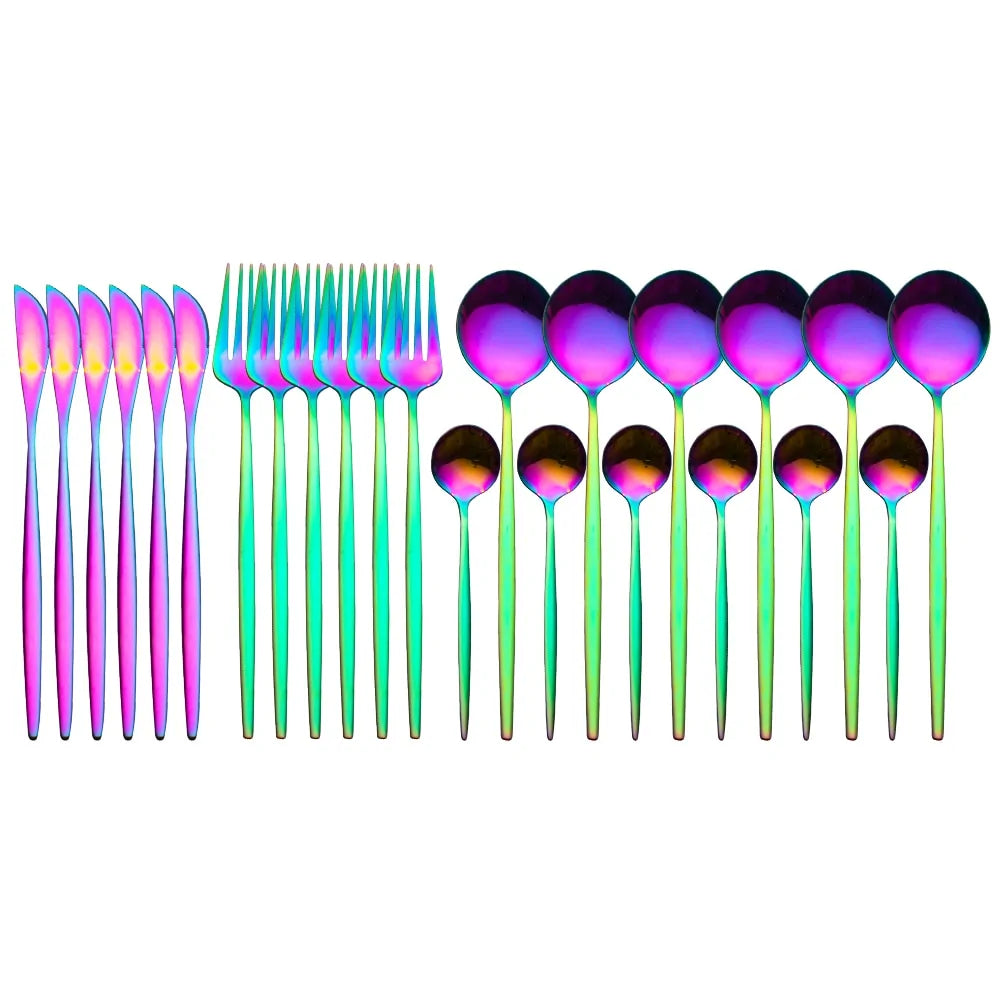 24 Pieces Luxury Cutlery Set by Anti Spier