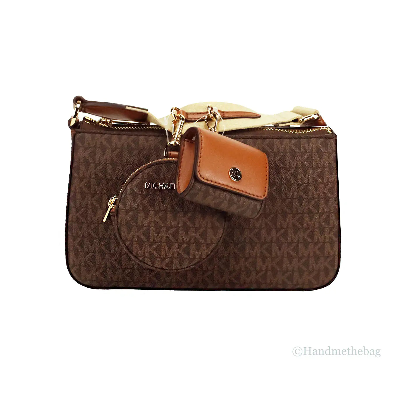 Michael Kors Jet Set Brown PVC Tech Crossbody Bag by Anti Spier