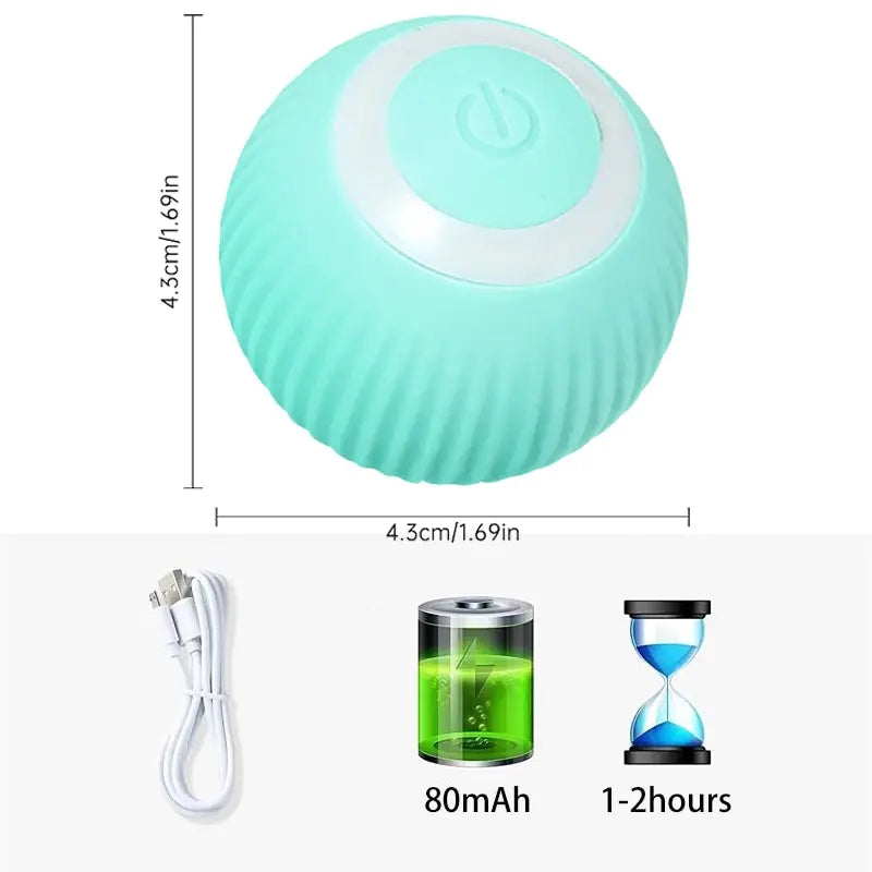 Electric Dog Toys Smart Puppy Ball Toys For Cat Small Dogs Funny Auto Rolling Ball Self-moving Puppy Games Toys Pet Accessories by Anti Spier