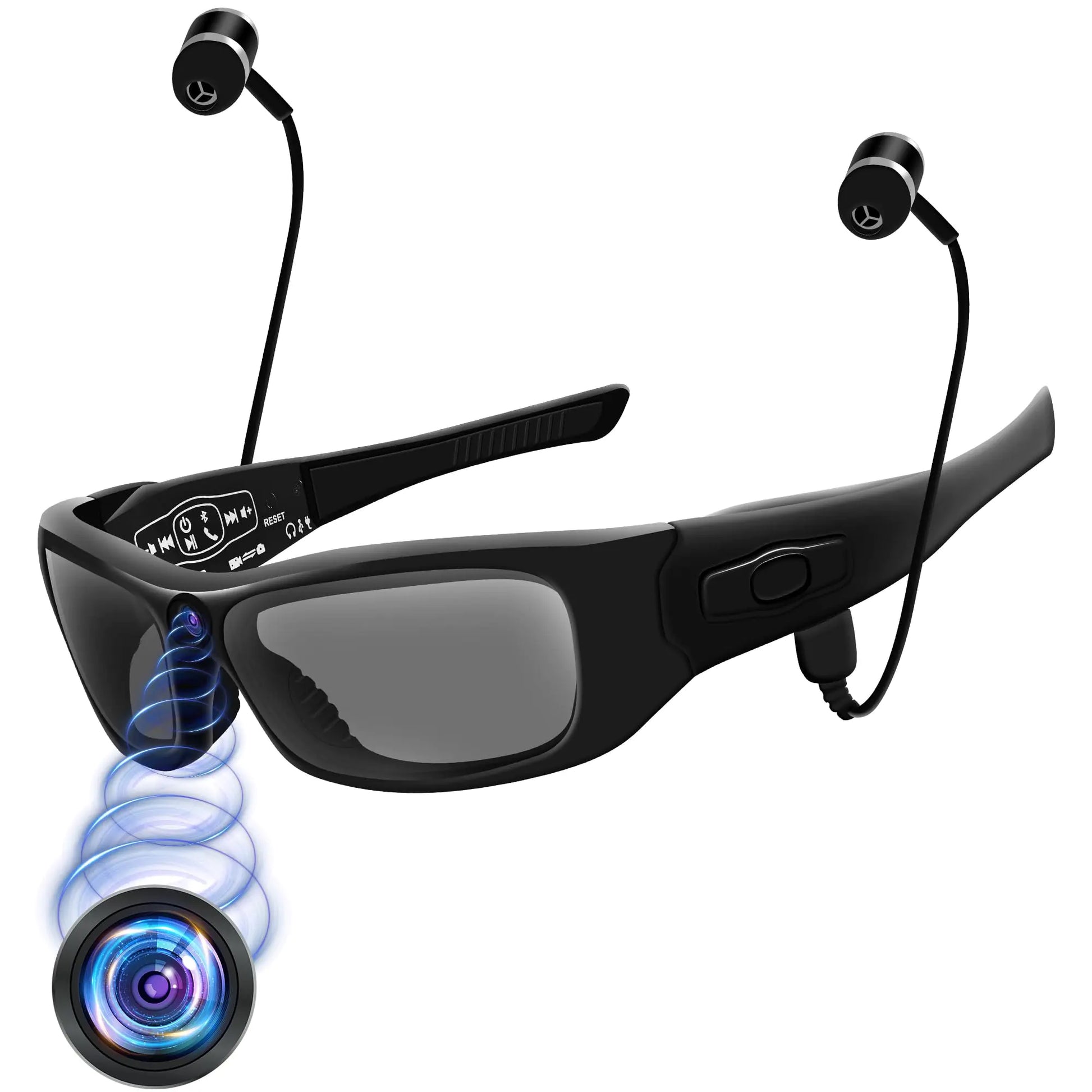 ZTCOLIFE Camera Glasses Bluetooth Smart Sunglasses with Camera HD 1080P Video Glasses Camera Sunglasses with Polarized UV400 Lens for Outdoor Sports Black by Anti Spier