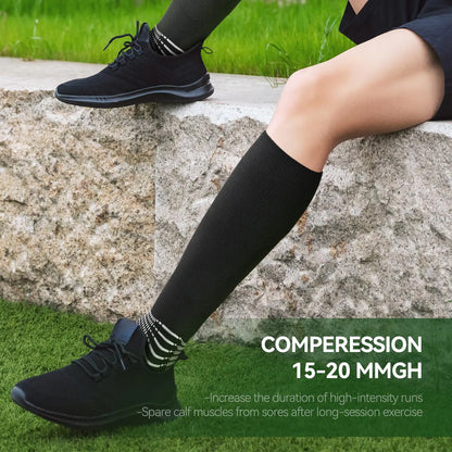 IRAMY Compressive Soccer Socks Ankle Compression Support Coolmax Wicking Anti-Slip Football Baseball Softball 1/2/3 Packs Small Red-two Packs by Anti Spier