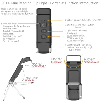 USB Rechargeable LED Reading Lamp by Anti Spier