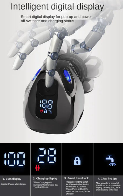 7D Cordless Shaver Hair Trimmer Men’s 5-In-1 Electric Head Shaver Razor Men Wet by Anti Spier