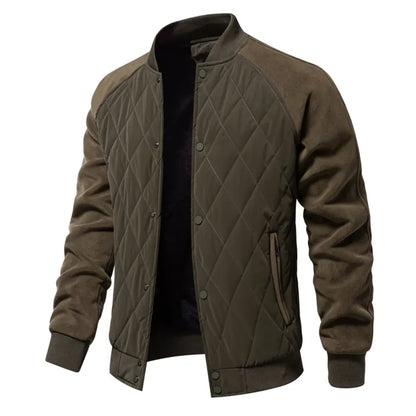 Mens Patchwork Thick Fleece Lined Jacket by Anti Spier