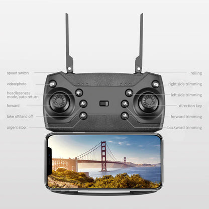 2023 New RC Drone With 4K HD Dual Camera WiFi FPV Foldable Quadcopter +4 Battery by Anti Spier