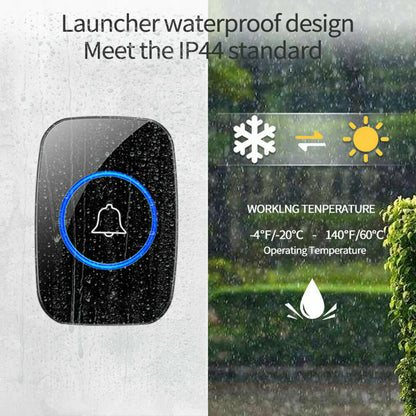 Wireless Doorbell Chime Waterproof Plugin Receiver Adjustable Volume 1000FT Kit by Anti Spier