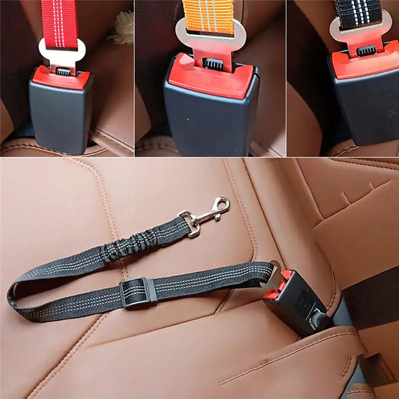 Car Safety Belt Pet Reflective Leash by Anti Spier