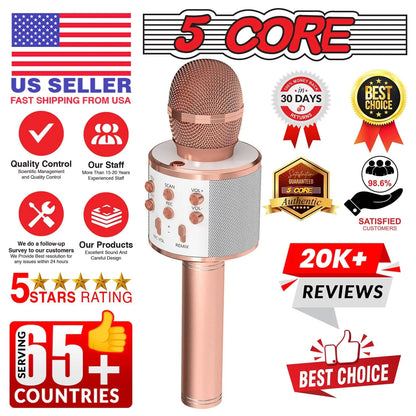 5Core Wireless Karaoke Microphone Bluetooth Mic Portable Handheld Microfonos Inalambricos by Anti Spier
