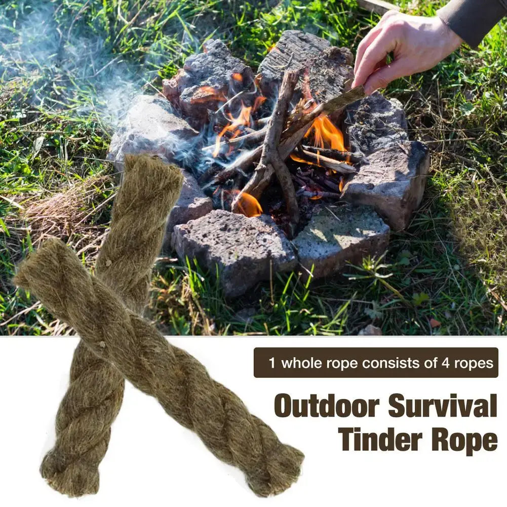 Tinder Rope Survival Fire Starter Waterproof Wax Rope For Hiking by Anti Spier