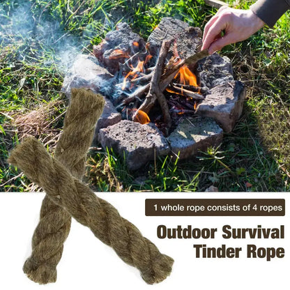 Tinder Rope Survival Fire Starter Waterproof Wax Rope For Hiking by Anti Spier
