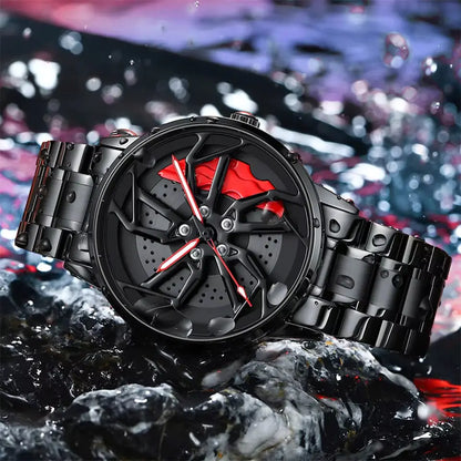 360° Rotating Car Wheel Men's Watch by Anti Spier