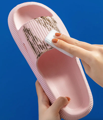 Cozy Pillow Slides Anti-Slip Sandals Ultra Soft Slippers Cloud Home Outdoor Shoe by Anti Spier