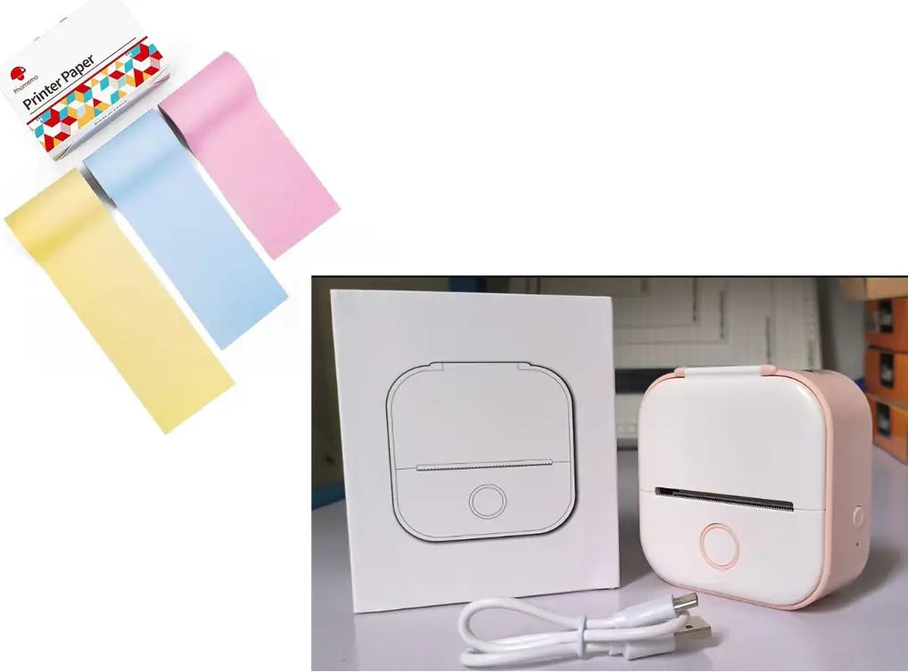 Portable Mini Thermal Label Printer Home Photo Printer Student Wrong Question Printer Bluetooth Mini Label Printer Price Tag by Anti Spier