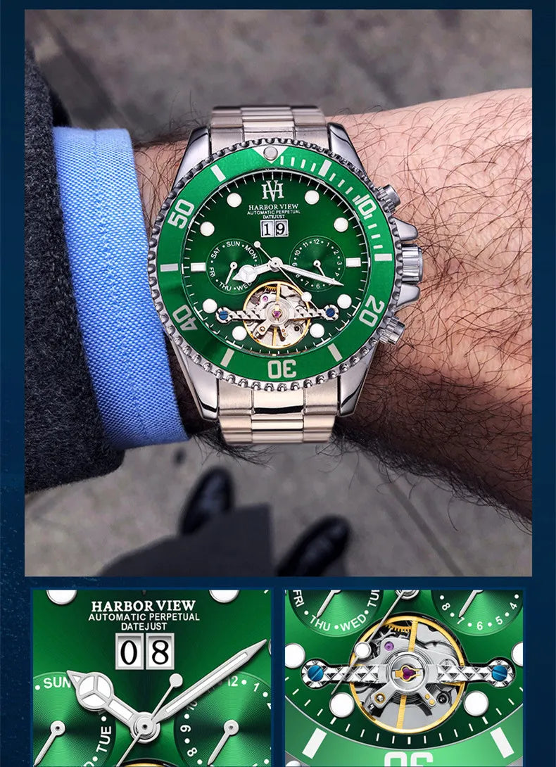 ARBOR VIEW Tourbillon Green Mechanical Watch by Anti Spier