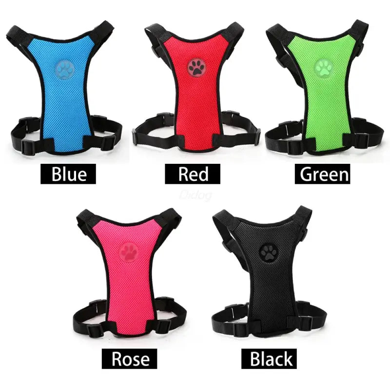 Dog supplies Breathable mesh chest straps Pet car safety chest back by Anti Spier