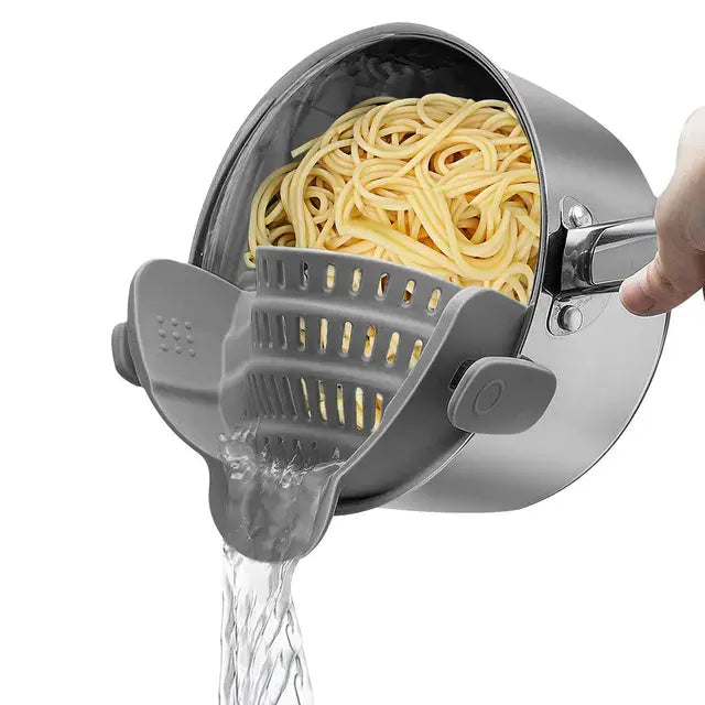 Multi-Functional Silicone Clip-On Strainer by Anti Spier