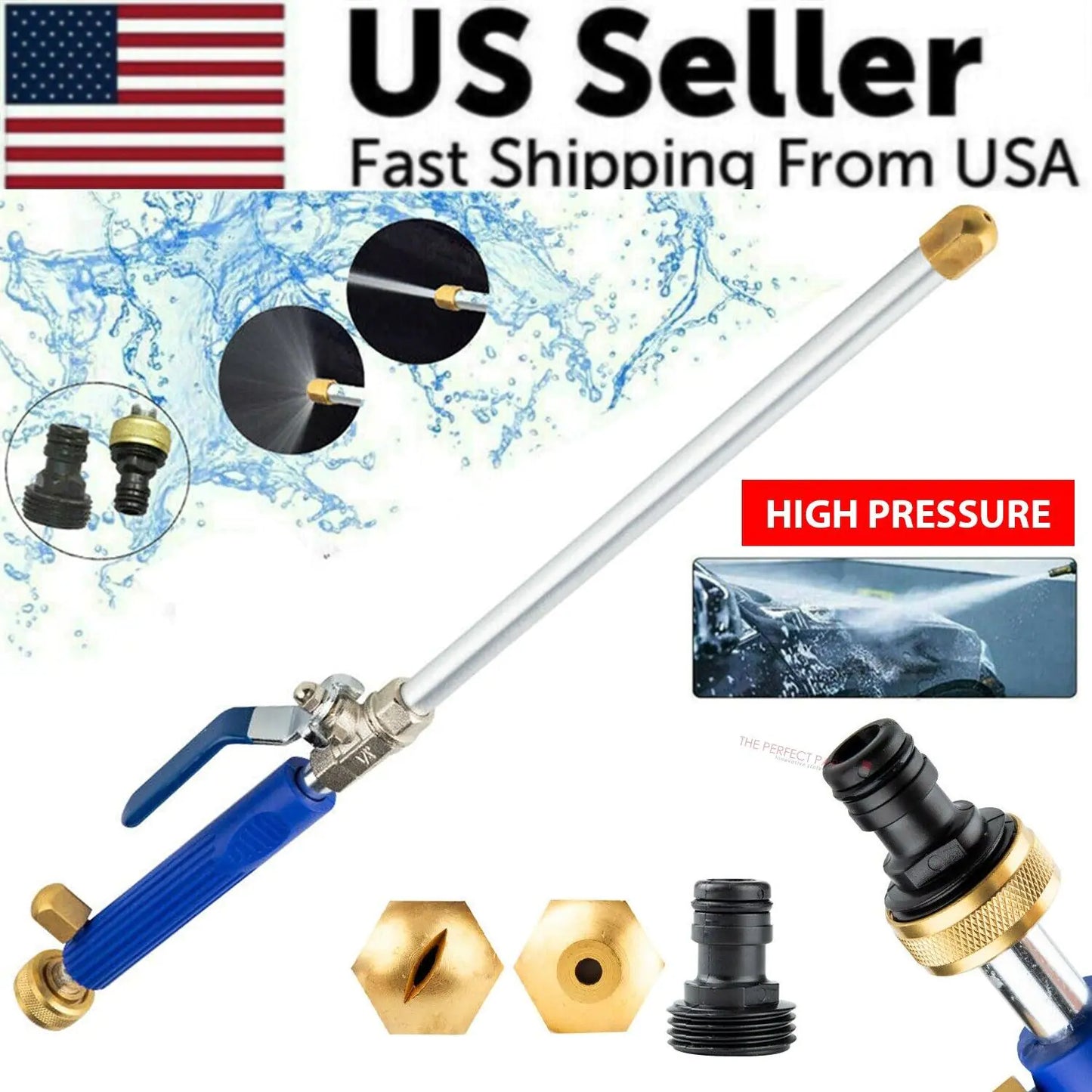 High Pressure Power Washer Water Spray Gun Nozzle Wand Attachment Garden Hose by Anti Spier