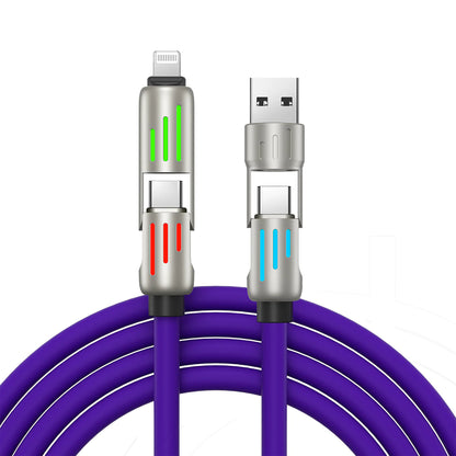 Colorful Four-In-One Fast Charge Cord by Anti Spier