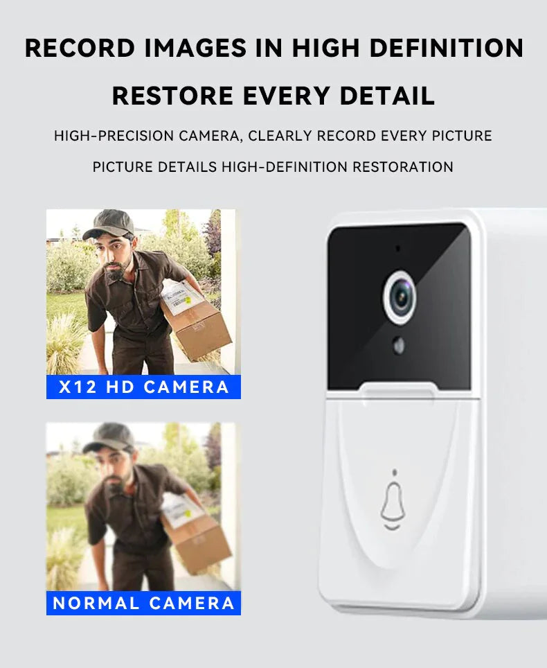 Wireless Security WiFi Smart Doorbell Intercom Video Camera Bell Chime Door Ring by Anti Spier
