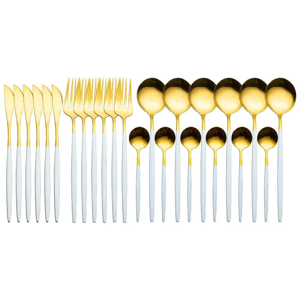 24 Pieces Luxury Cutlery Set by Anti Spier