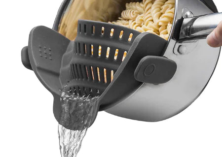 Multi-Functional Silicone Clip-On Strainer by Anti Spier