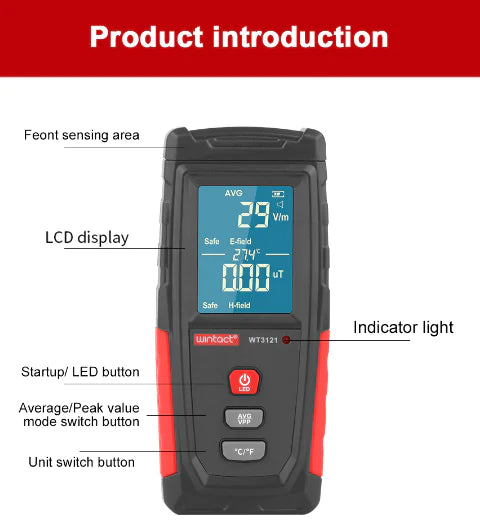 Electromagnetic Field Radiation Detector Tester by Anti Spier